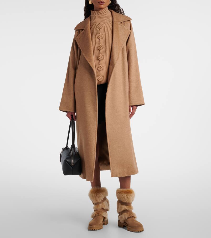 Байкерские ботинки Maverick из замши и шерпа Gianvito Rossi, Camel+Desert — фото 3