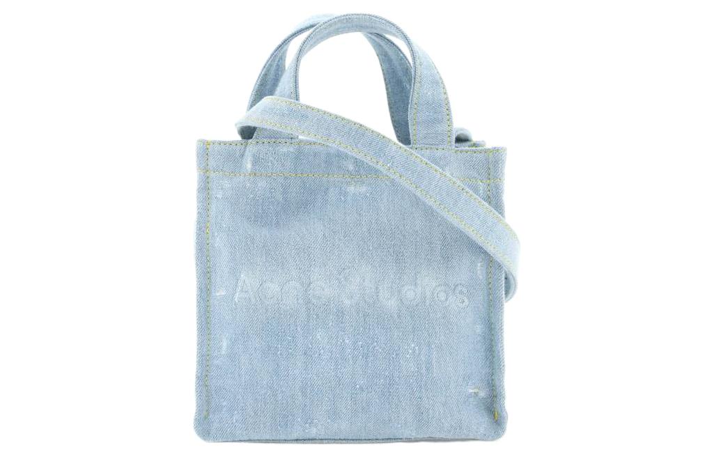 

Acne Studios Хлопковая сумка через плечо женская светло-голубая