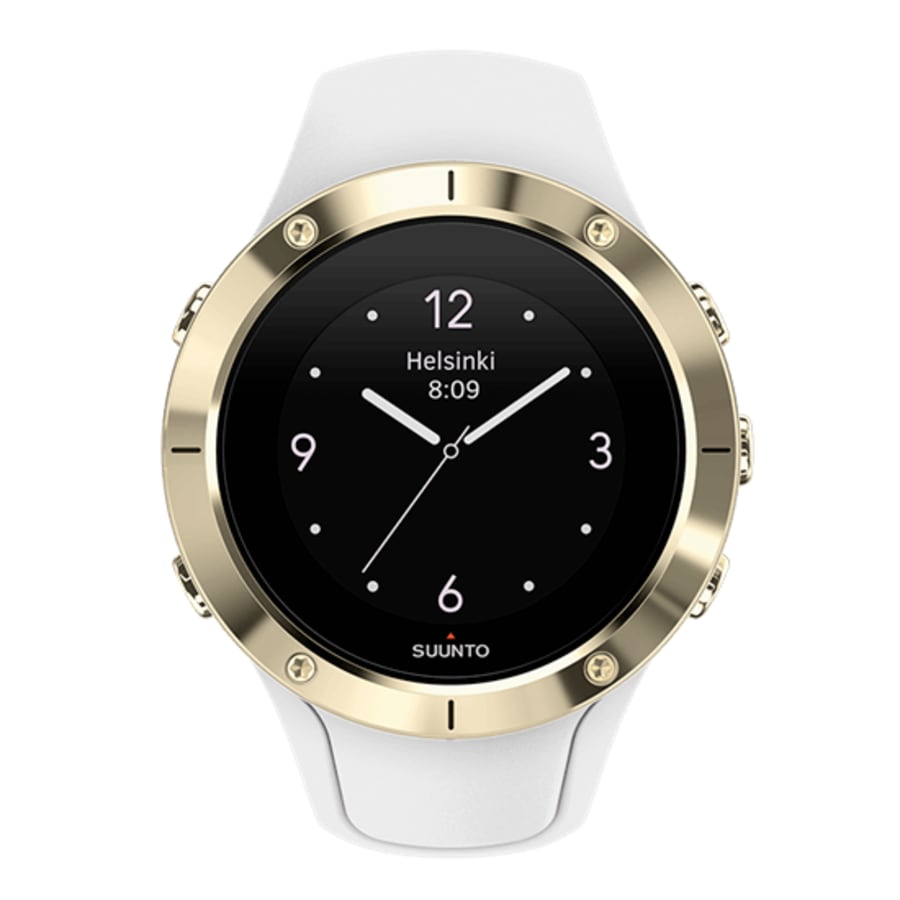 

Suunto Spartan Trainer Gold Tone Безель Белый ремешок Мужские часы SS023426000