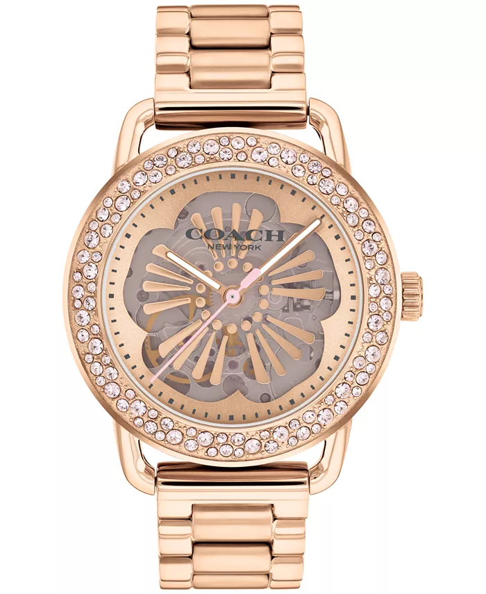 

Женские часы Cruiser Automatic с браслетом из нержавеющей стали, цвет "гвоздика золотая", 37 мм COACH