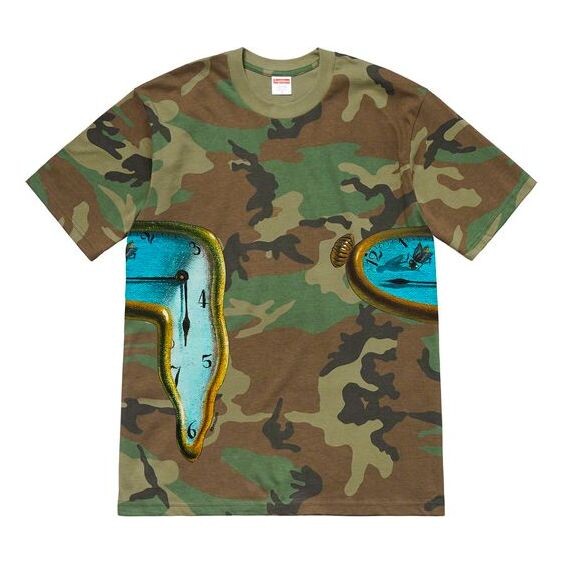 

Футболка ss19 the persistence of memory woodlandcamo tee Supreme, камуфляж