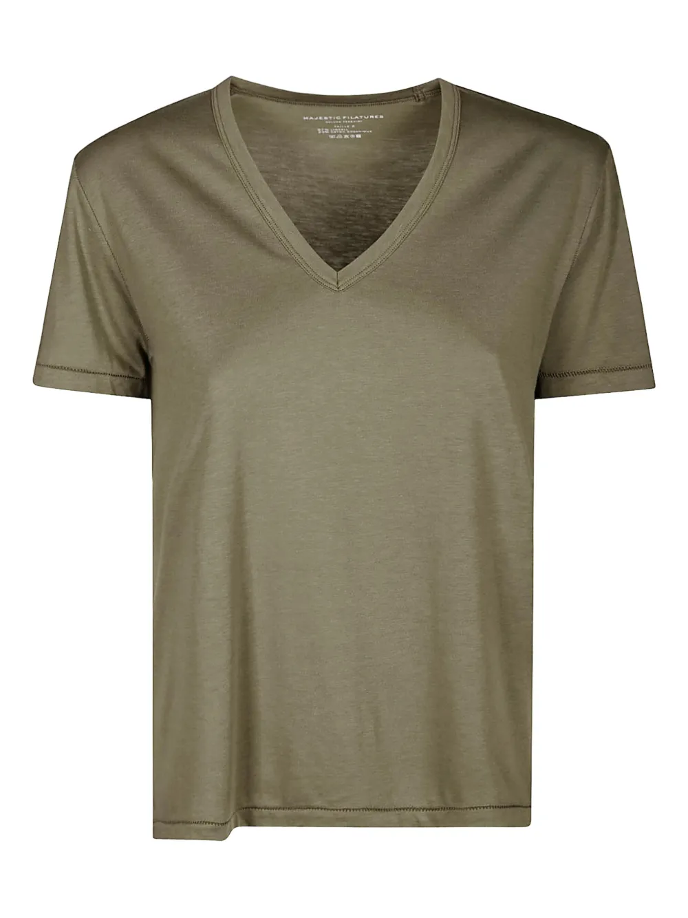 

Футболка с V-образным вырезом Majestic Filatures, зеленый