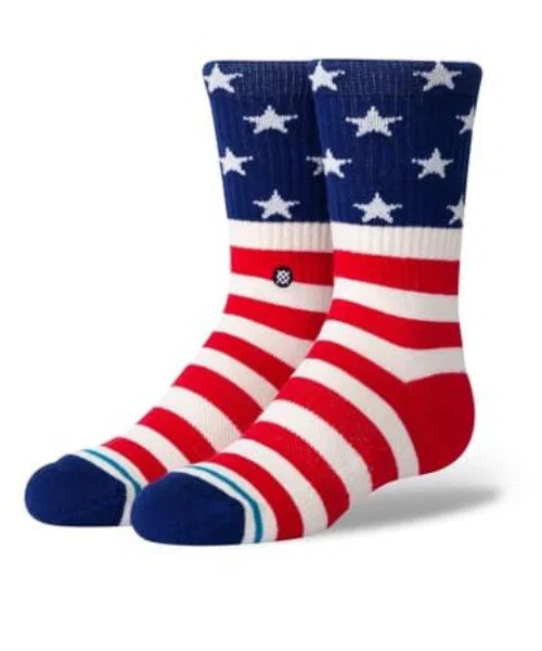 Носки детские с американским флагом Stance The Fourth St белые