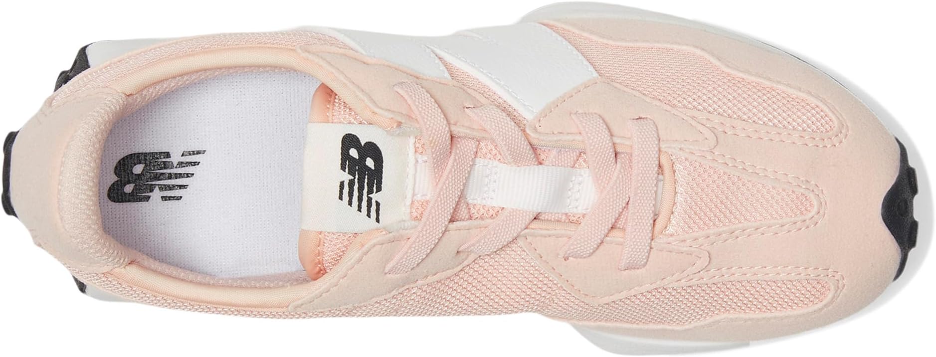 Кроссовки New Balance Kids 327 Bungee Lace, цвет Pink Haze/White — фото 2
