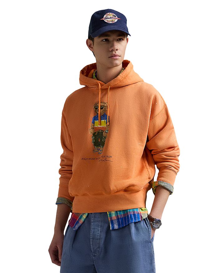 

Винтажный худи с медведем Polo Bear из флиса Polo Ralph Lauren, оранжевый