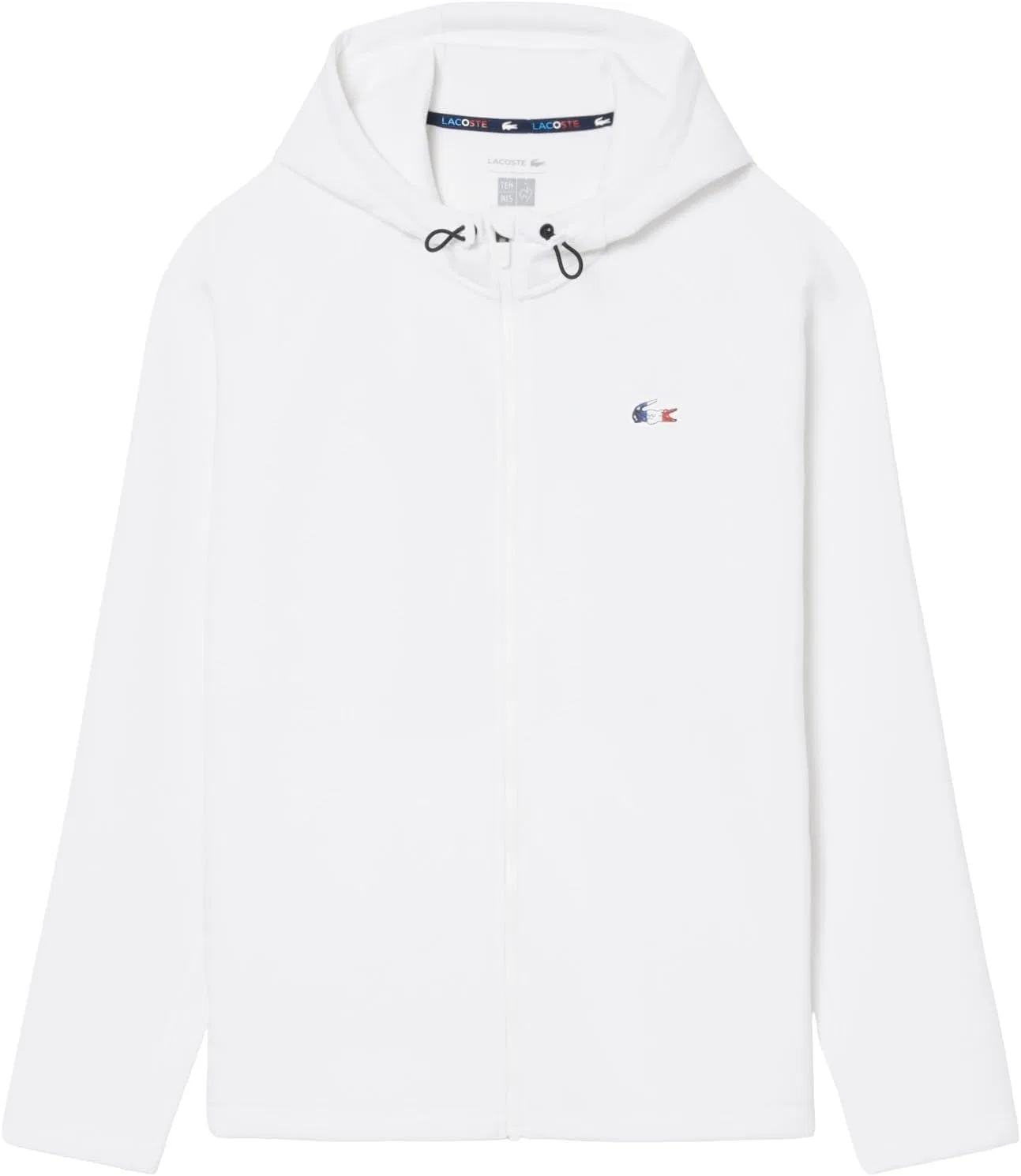 Толстовка Lacoste унисекс для взрослых с изображением французской теннисной команды, на молнии, белый