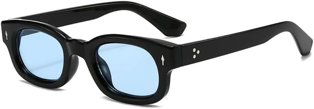 

Ретро-солнцезащитные очки с леопардовым принтом для женщин, стильные очки для мужчин, модные и высококачественные очки с защитой от УФ-излучения UV400 UATXTAU, Black Blue