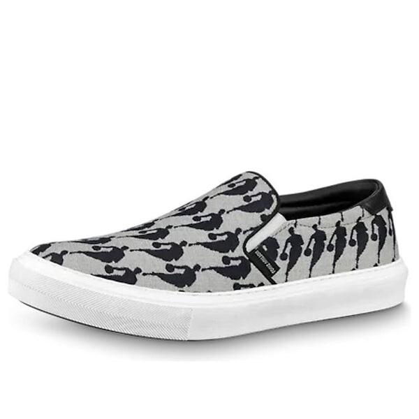 

Кроссовки x nba canvas slip on shoes 'grey' Louis Vuitton, серый