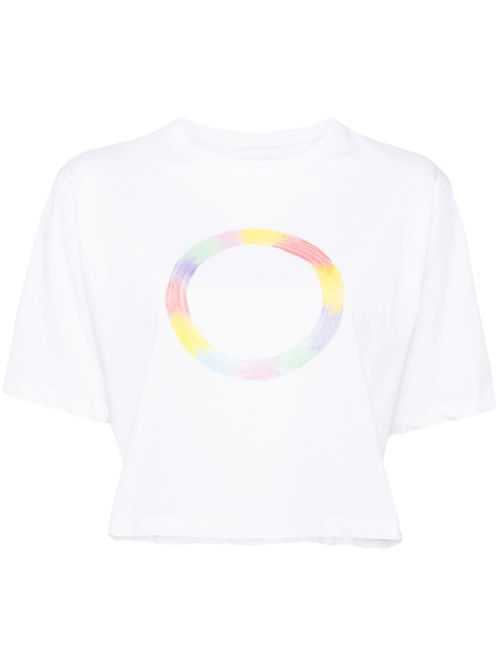 

Укороченная футболка Agnès B., белый