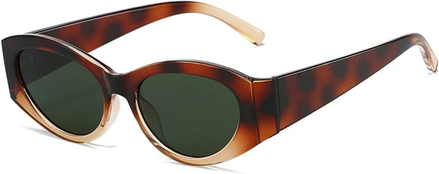 

Солнцезащитные очки с защитой от УФ-излучения UV400 для женщин и мужчин | «Кошачий глаз» голубо-оранжевые градиентные оттенки | для занятий спортом на открытом воздухе DSVIGF, Amber Tea Dark Green