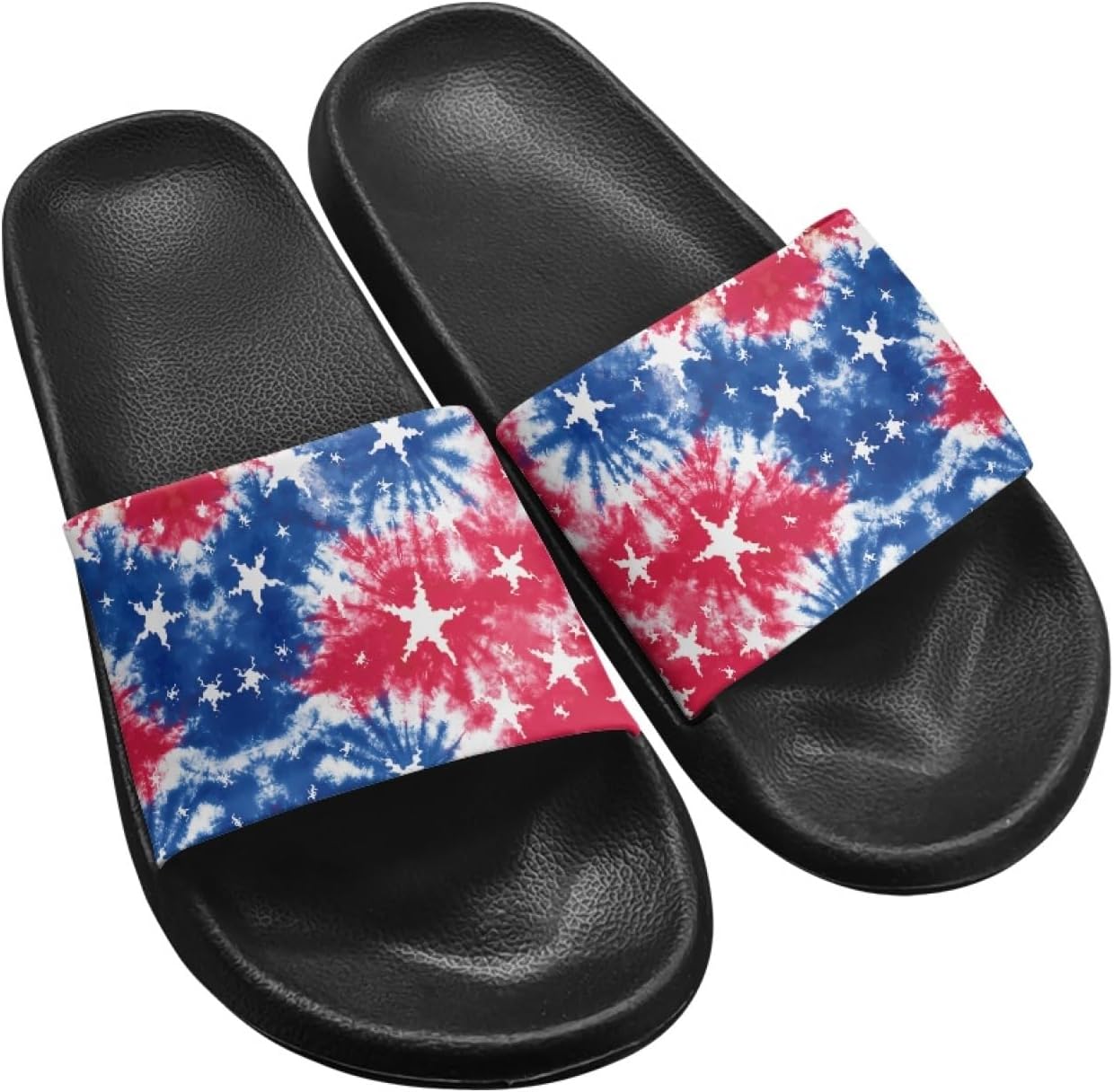 

Сандалии Micoklinlin для женщин и мужчин, милые резиновые шлепанцы-слипоны, модные тапочки для душа, йоги, бассейна и пляжа, водонепроницаемые, Color Tie-dye