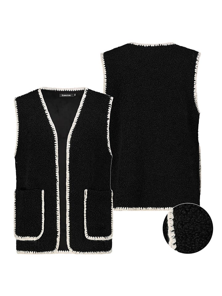 

Sublevel Черный жилет из искусственного меха