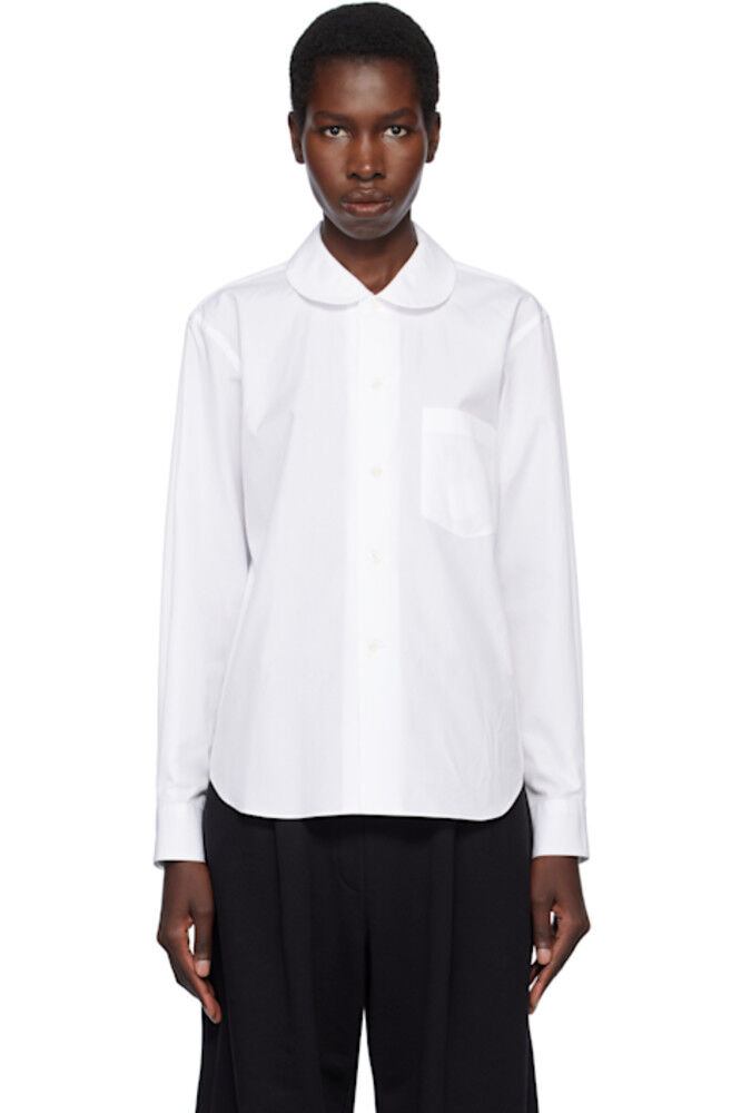 

Белая рубашка с воротником Питер Пэн Black Comme des Garçons