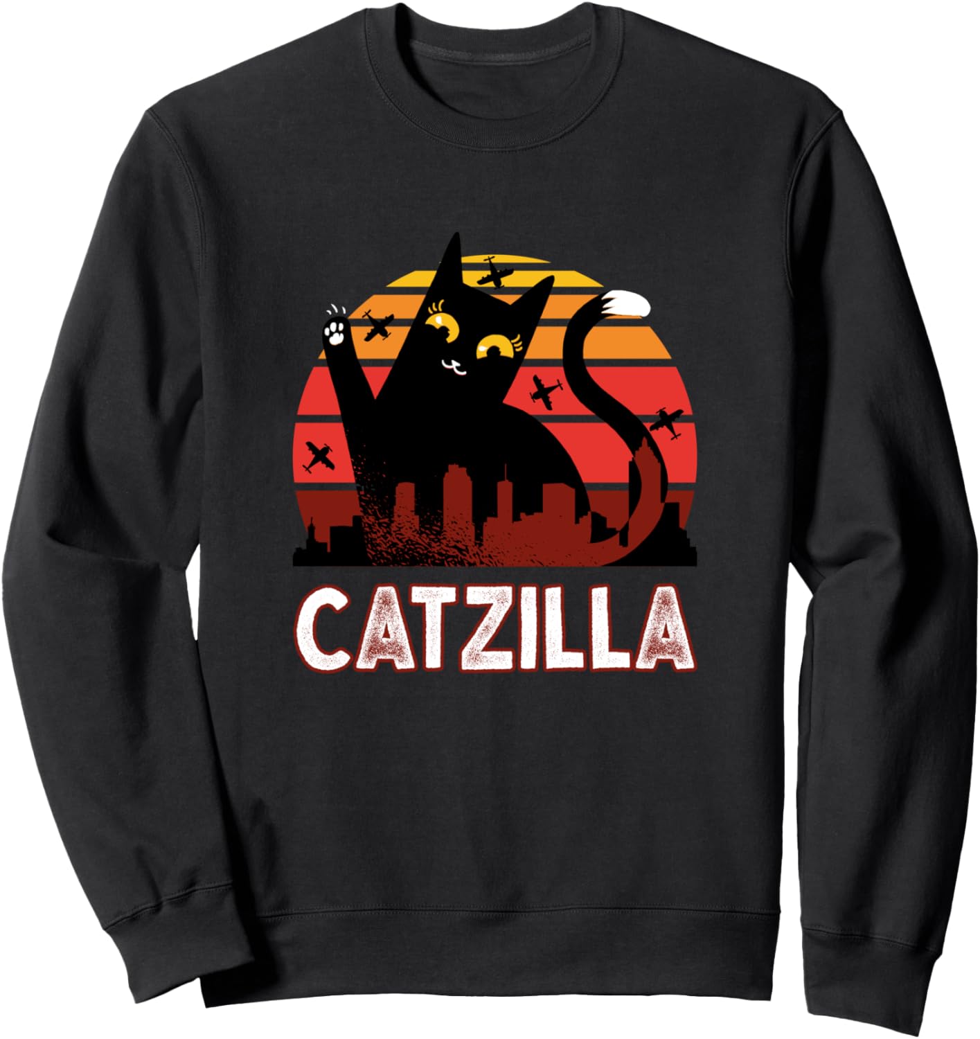 

Винтажная толстовка Catzilla в японском стиле «Закат» для любителей кошек и котят, черная (black 19-3911tcx), размер S Vintage Cat Gift Store, Черный, Винтажная толстовка Catzilla в японском стиле «Закат» для любителей кошек и котят, черная (black 19-3911