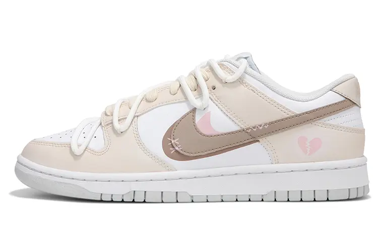 

Кроссовки Nike Dunk Skateboarding Shoes Women's Low-top White/Brown, цвет Wheat