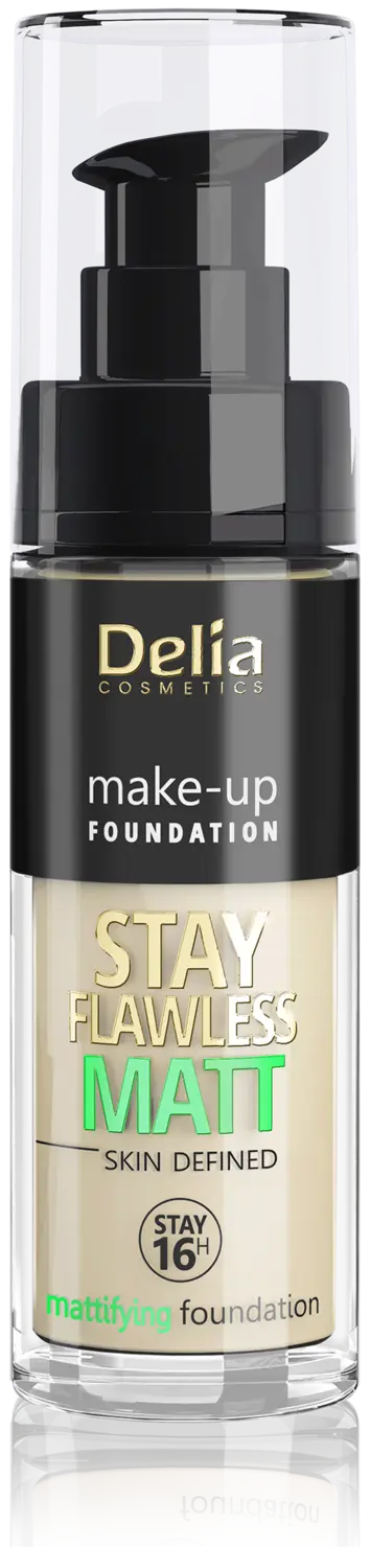 

Матирующая тональная основа для лица 4 Delia Stay Flawless Matt, 30 мл
