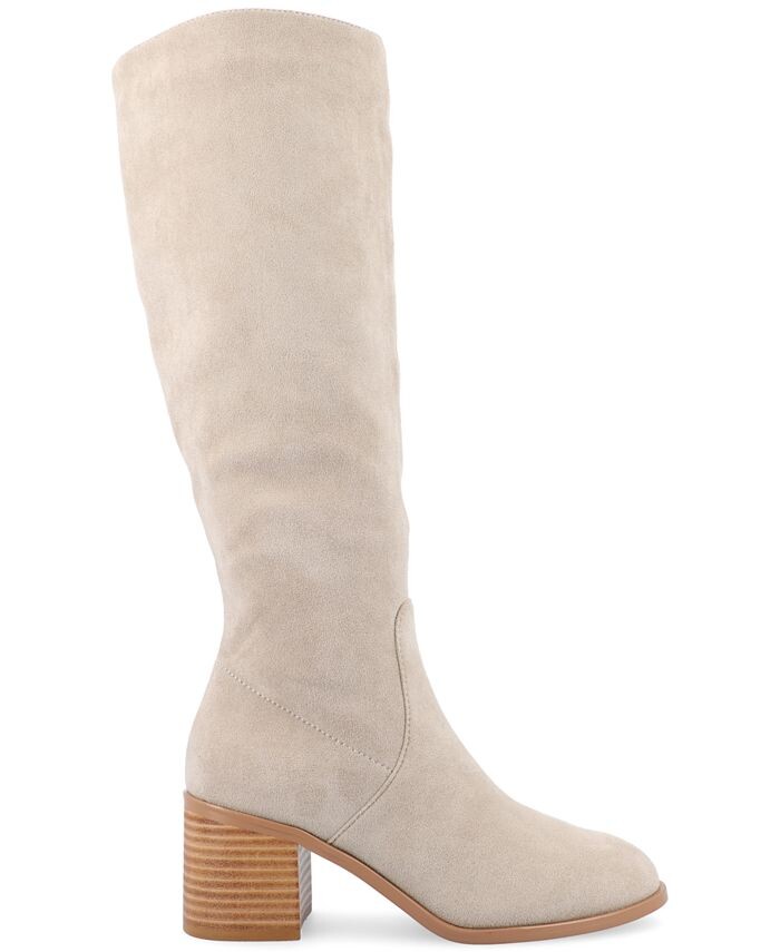 Женские ботинки из пеноматериала Romilly Tru Comfort с круглым носком и стандартным голенищем на блочном каблуке Journee Collection, цвет Stone — фото 2