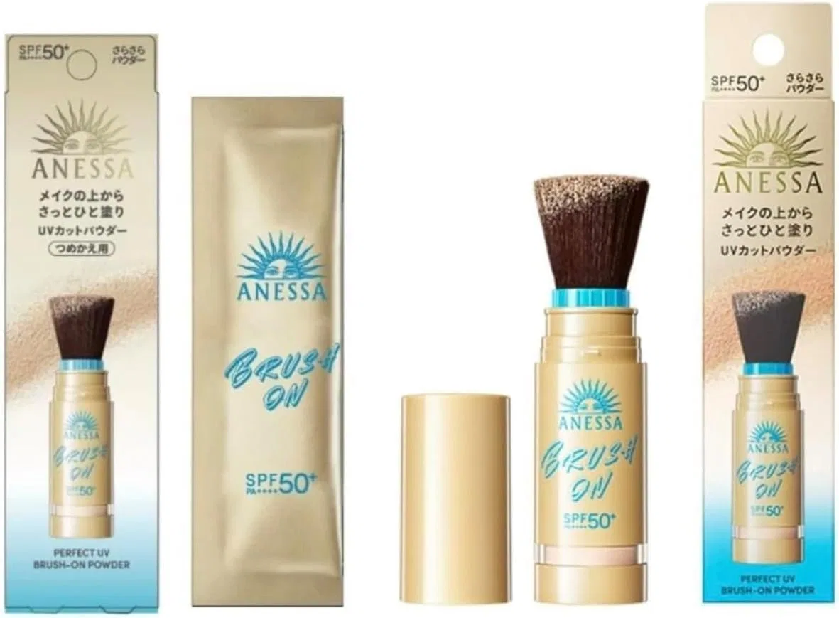 Пудра компактная Anessa Perfect UV Brush-on Powder Refill, SPF50+ PA++++, водостойкая, 3 г, белый