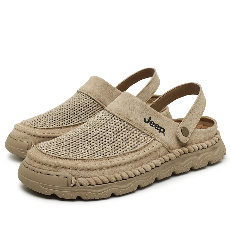 Jeep Закрытые тапочки унисекс цвета хаки, цвет Khaki — фото 4