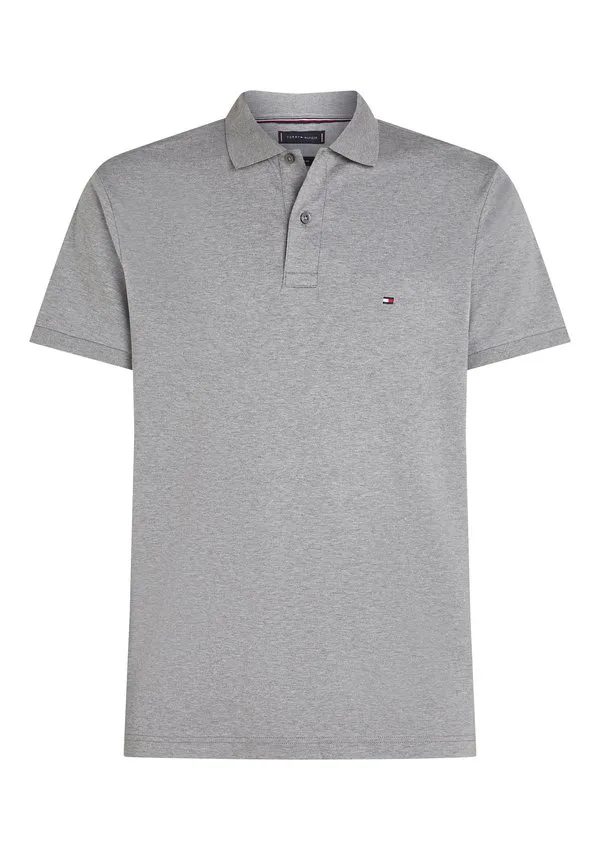 Рубашка-Поло стандартного кроя с вышивкой флага Tommy Hilfiger, Medium Grey Heather — фото 4