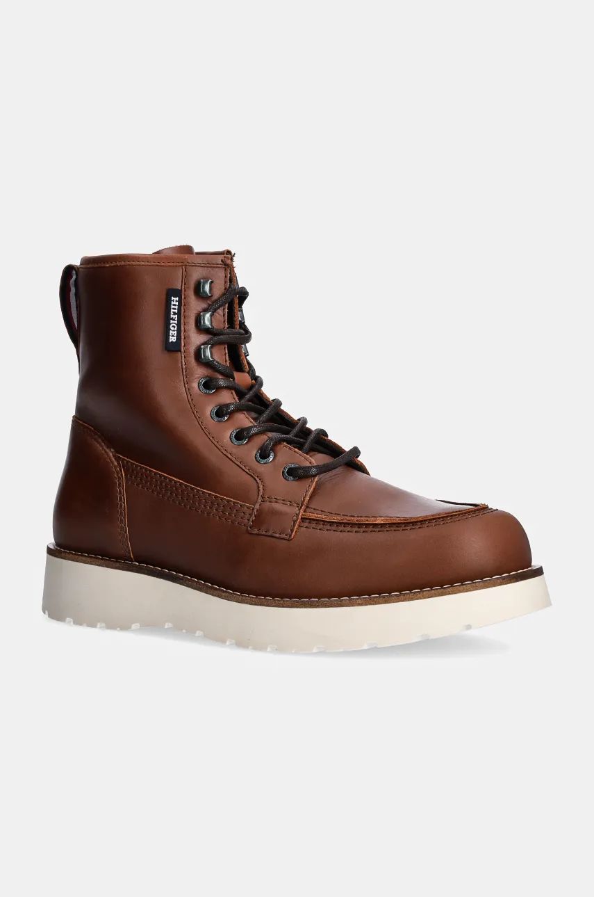 

Кожаные ботинки Tommy Hilfiger TH AMERICAN PREM CHECK LTH BOOT, коричневый