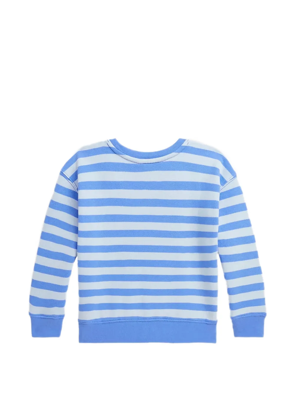 Полосатый свитшот с медвежьей отделкой POLO RALPH LAUREN KIDS, синий — фото 2
