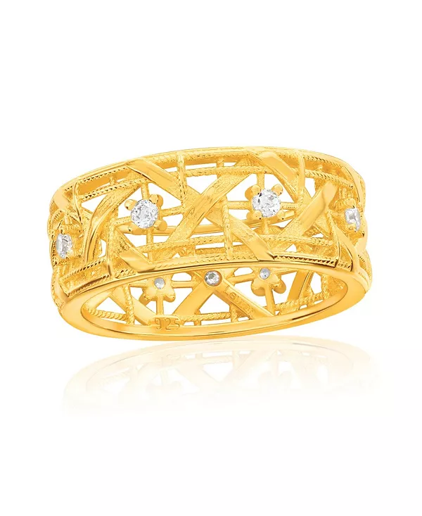 

Кольцо Suzy Levian из стерлингового серебра с вырезом в форме вечности Suzy Levian New York, golden