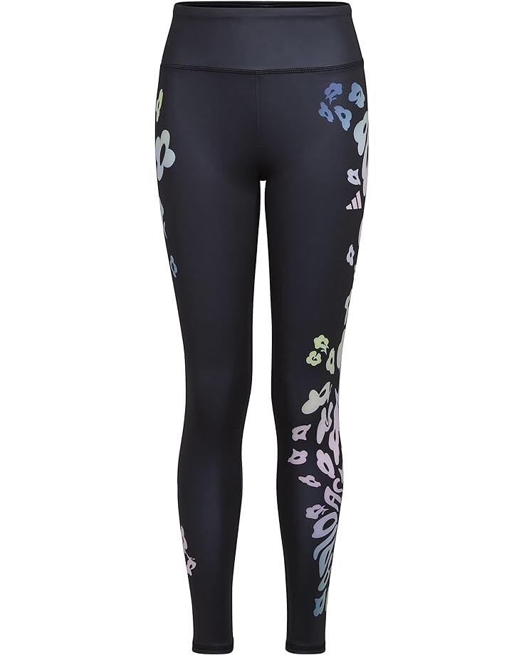 

Брюки Adidas Floral Sublimated Tights, черный мульти