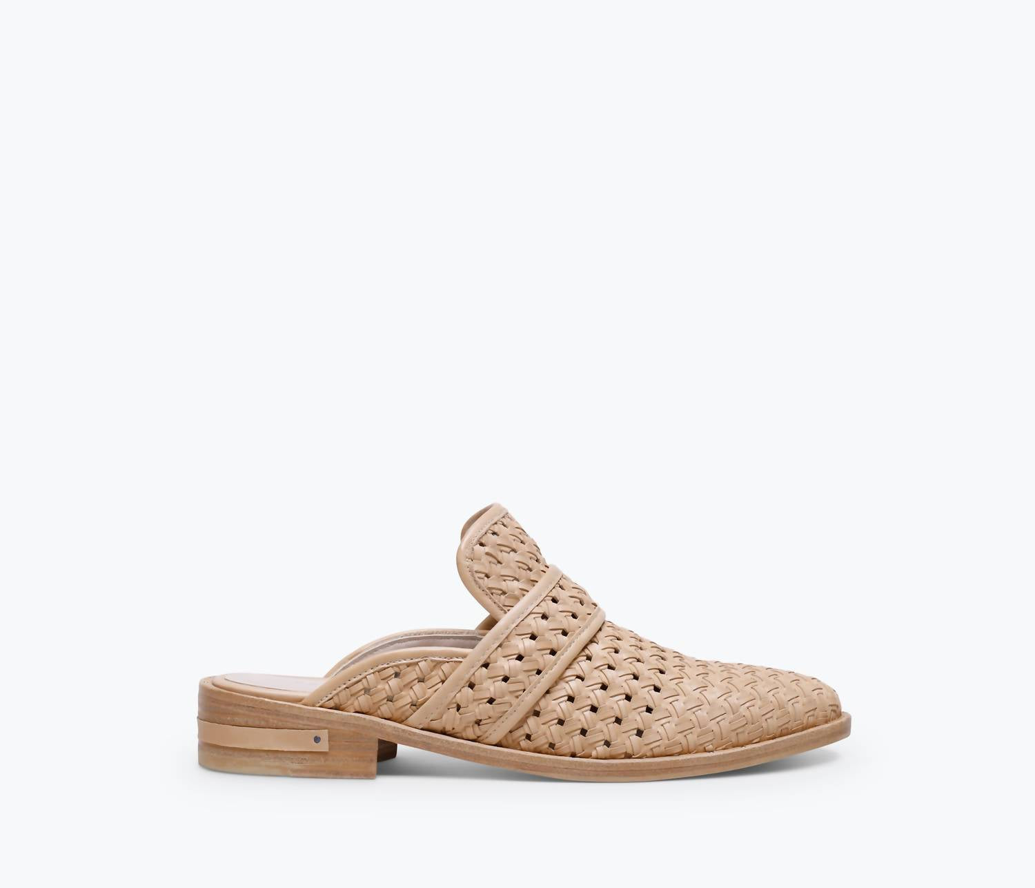 Кин Мюли из телесного плетеного колпачка FREDA SALVADOR, Nude Woven Cald