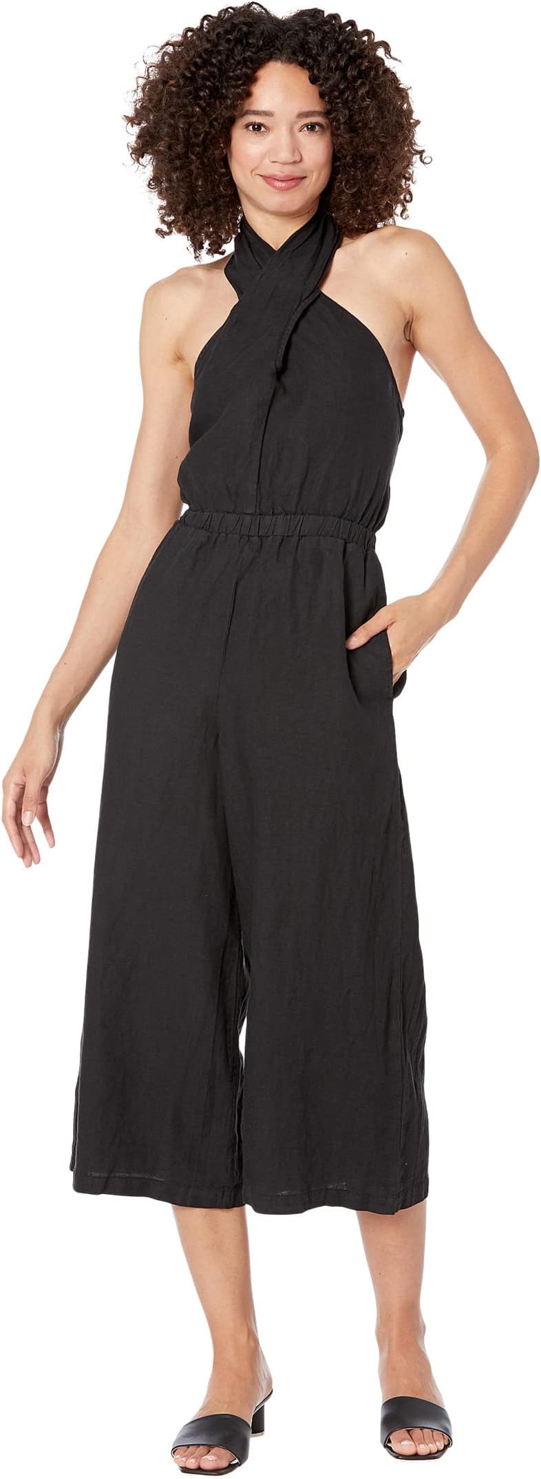 

Комбинезон bella dahl Wrap Neck Halter Jumpsuit, черный