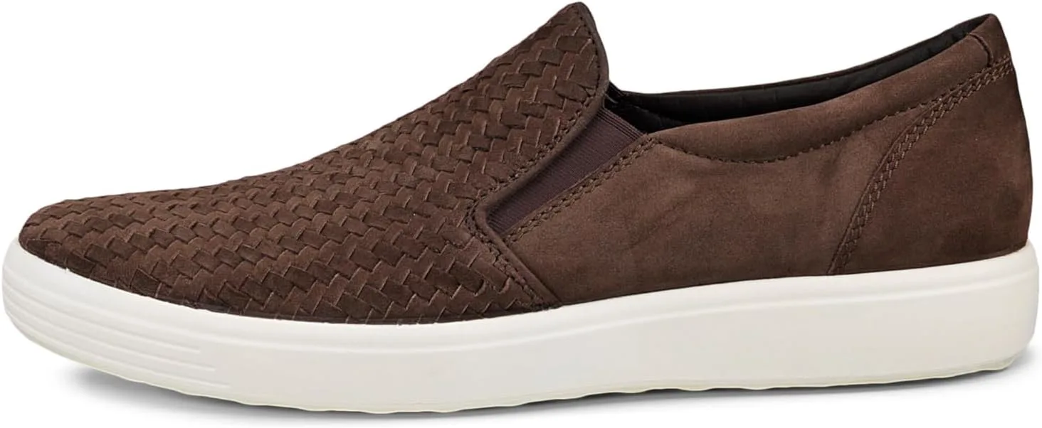 Мужские лоферы ECCO Soft 7 Woven Slip on 2.0, мокко — фото 2