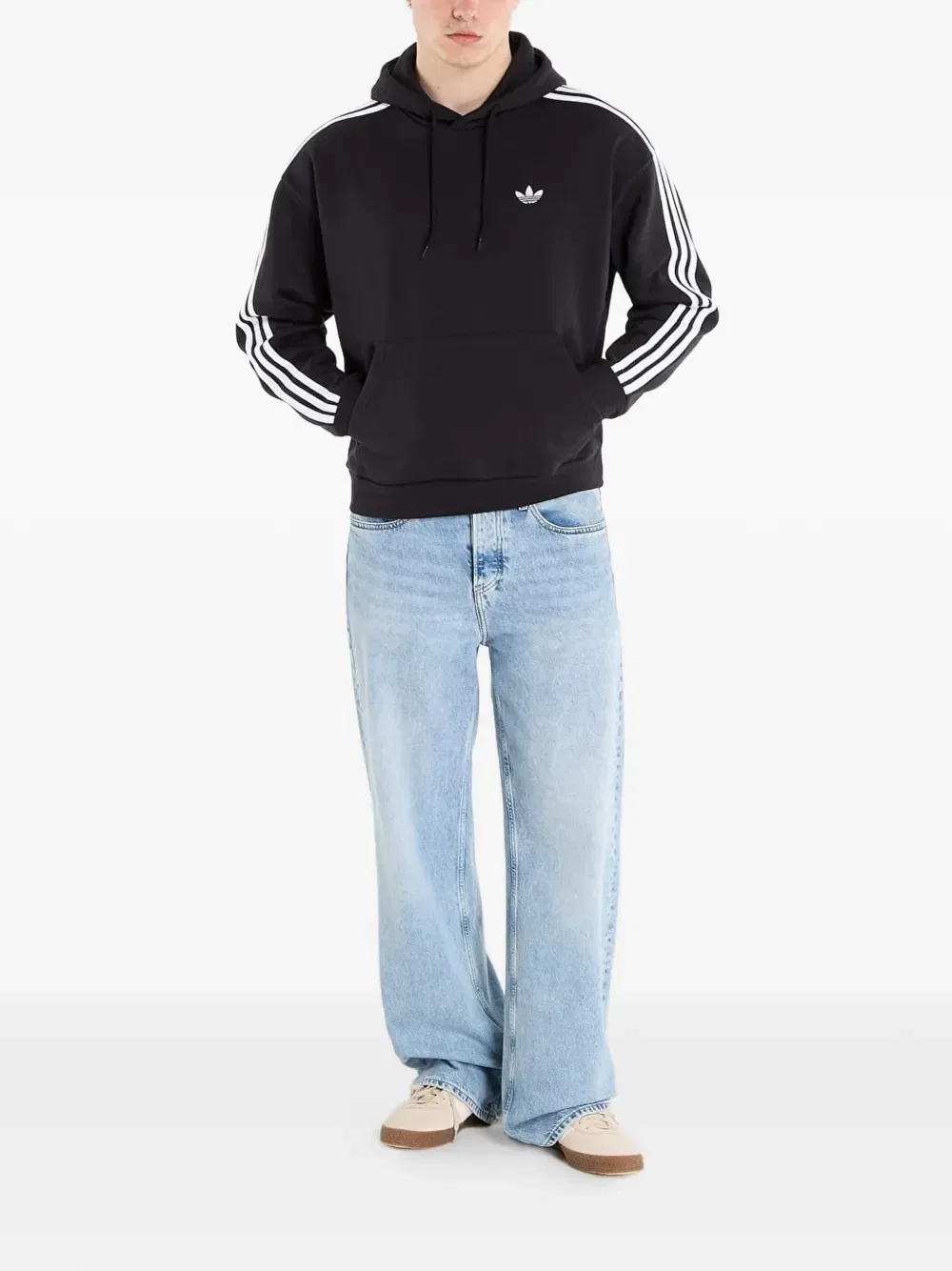 Худи Adicolor Classics с логотипом Trefoil adidas, черный