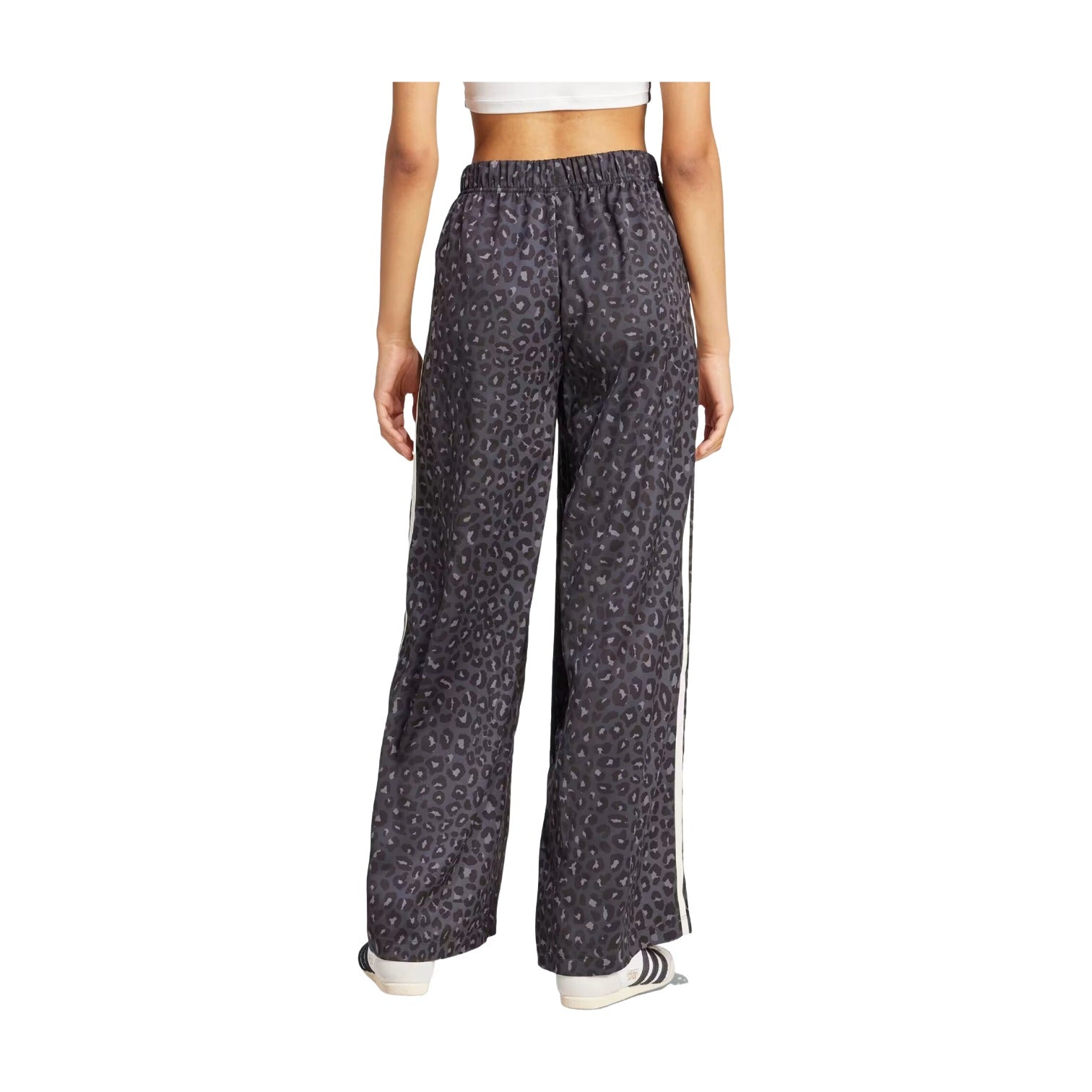(WMNS) Брюки Adidas Wide Leg Satin Pants 'Multicolor Carbon' — фото 3