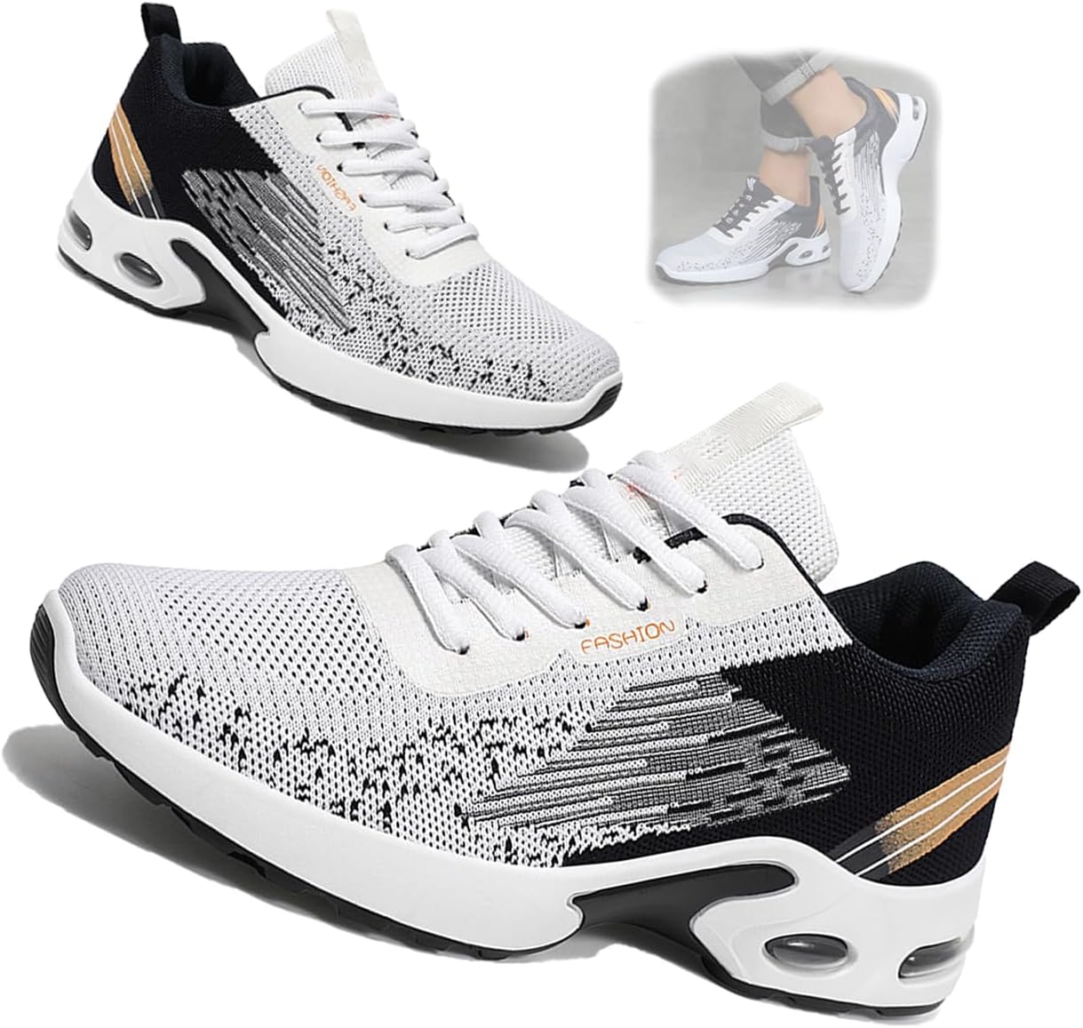 

Мужские дышащие легкие кроссовки для тенниса, прогулок и занятий в спортзале, модные спортивные кроссовки с сетчатой дышащей подошвой, удобные повседневные кроссовки Generic, черный