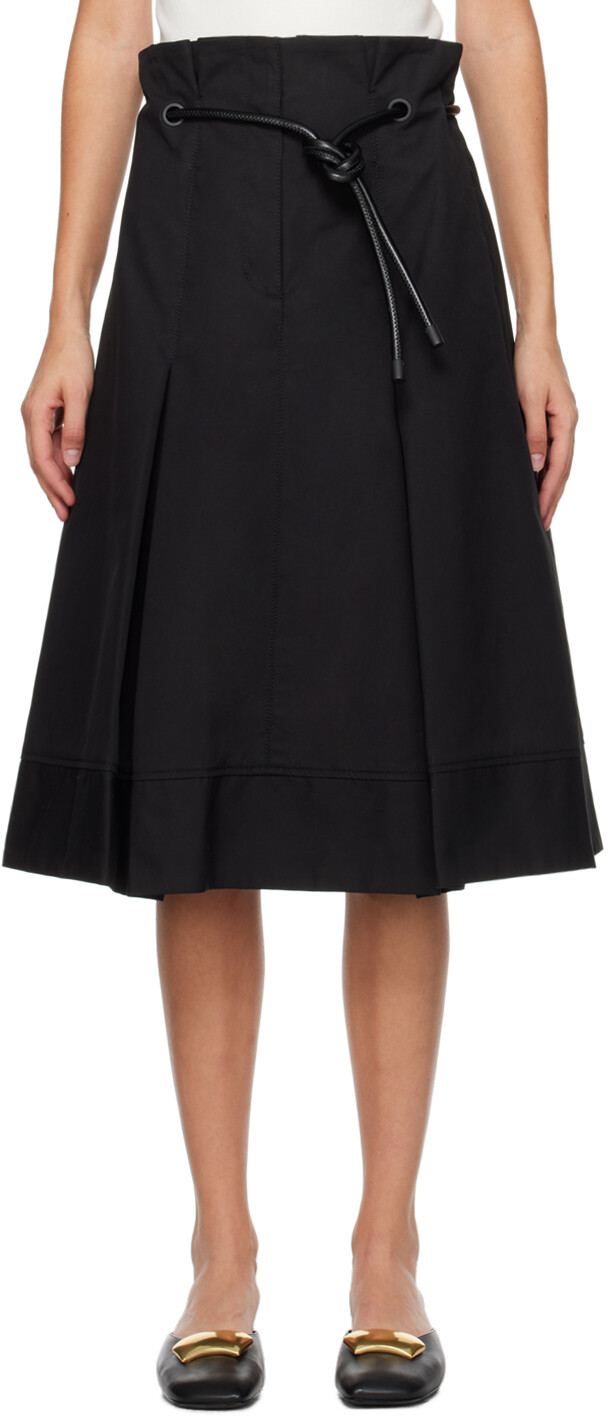 

Черная юбка-миди в технике оригами 3.1 Phillip Lim