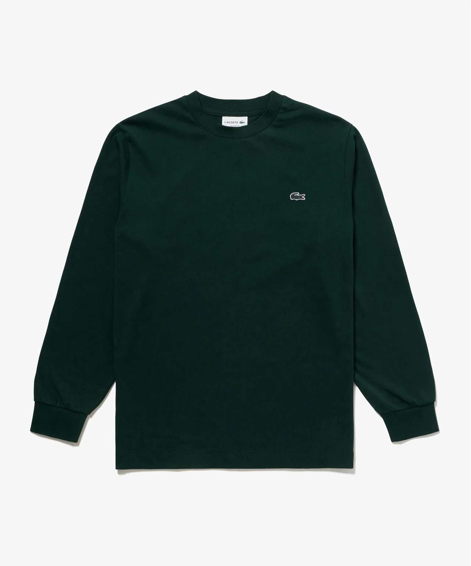Футболка с длинным рукавом Lacoste Унисекс, Классическая модель, белый
