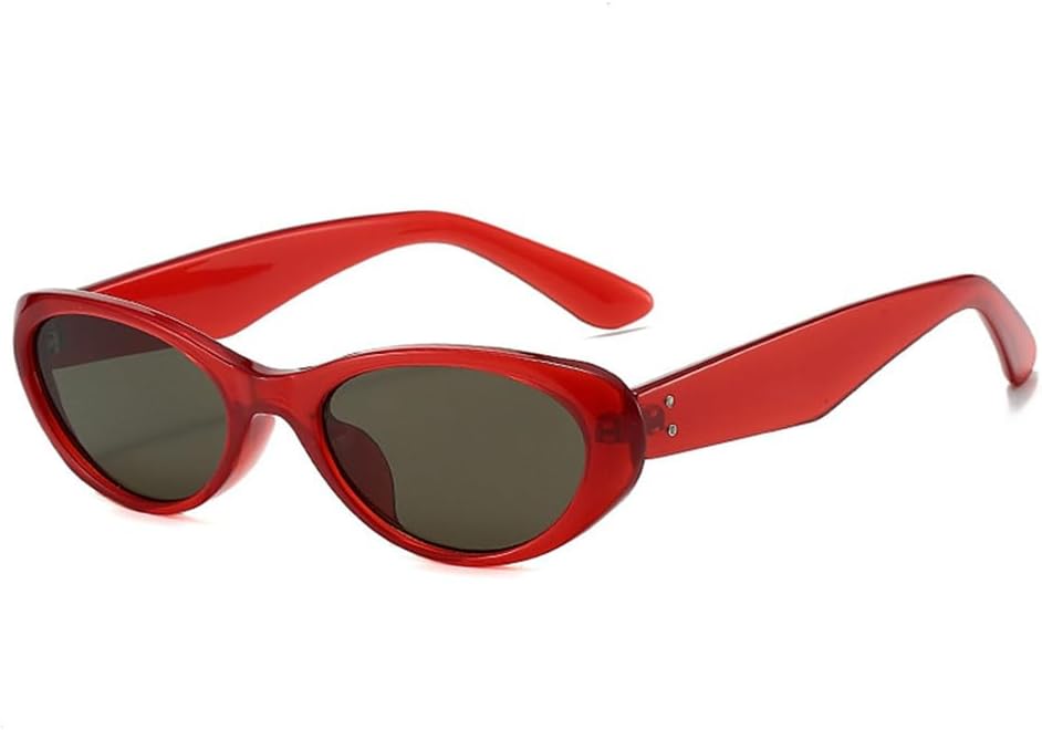 

Солнцезащитные очки UV400 с заклепками "кошачий глаз" красного и желтого цвета для женщин и мужчин, для бега и занятий спортом на открытом воздухе UYPTK, Red Green Gray