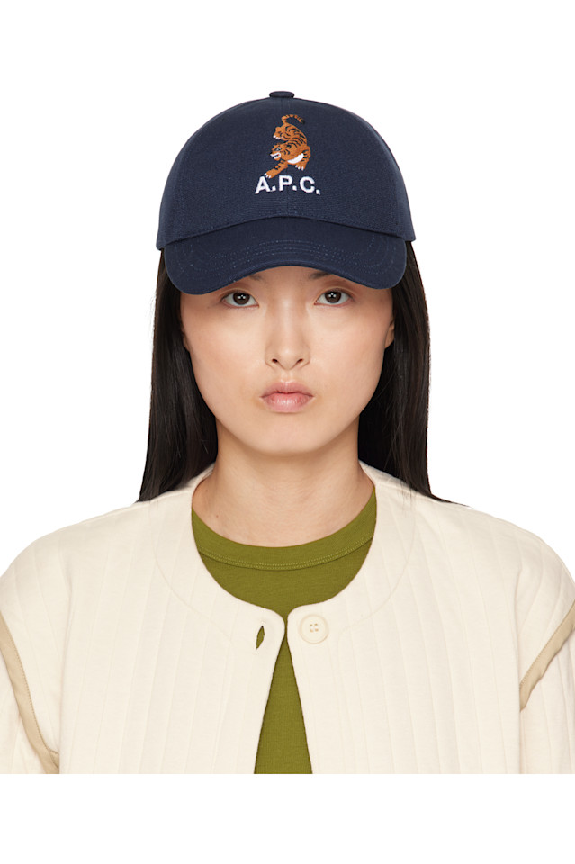 

Чарли тигр кепка A.P.C., синий