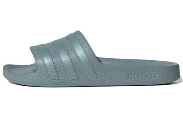 Тапочки adilette aqua non-slip wear-resistant shoe gray Adidas, серый — фото 2