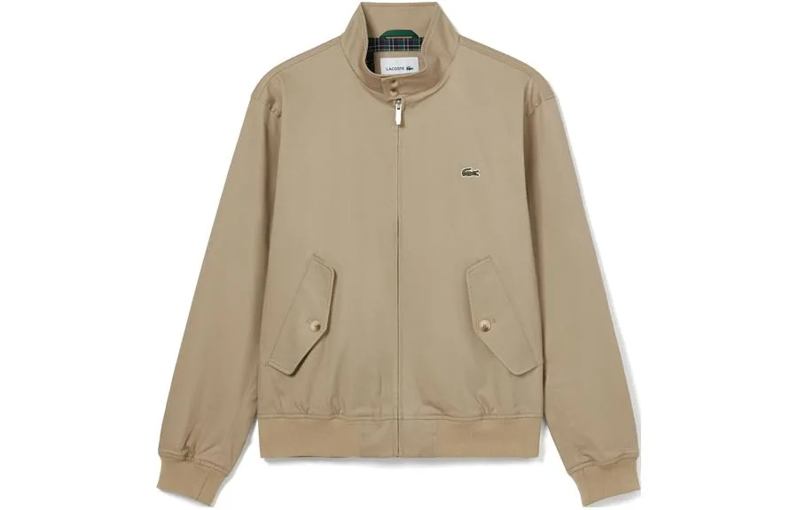 Хлопковая бомбер-куртка LACOSTE, CB8/Camel