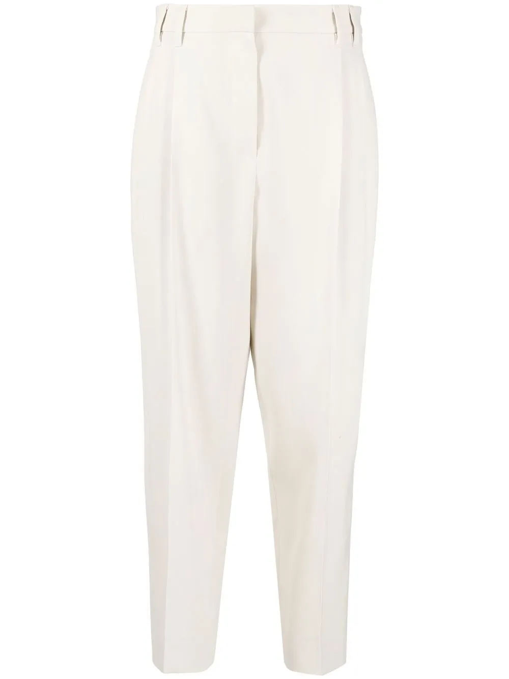 

Строгие брюки с завышенной талией Brunello Cucinelli, нейтральный