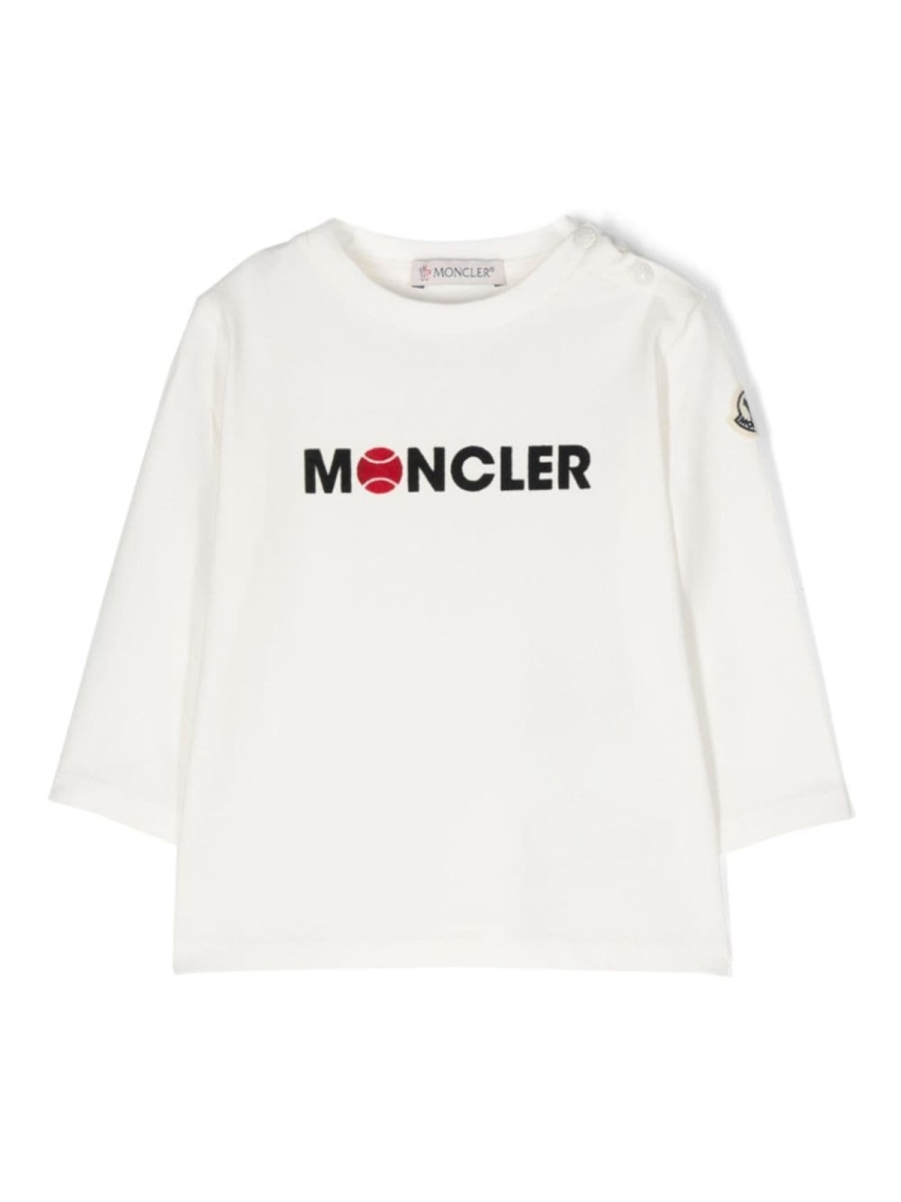 

Moncler Enfant футболка с длинными рукавами и логотипом, белый