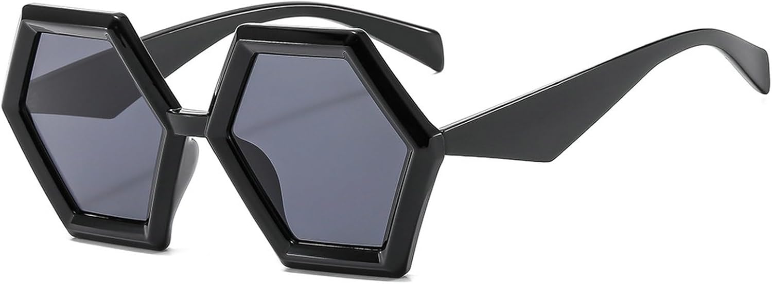 

Солнцезащитные очки COTIA в стиле ретро: многоугольные и шестиугольные, женские, с градиентным переходом цвета, квадратные, модные мужские, двухцветные, трендовые, Black