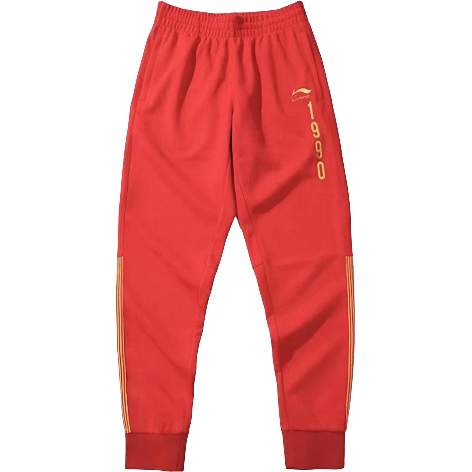 

LiNing Трикотажные спортивные штаны унисекс Bull Red