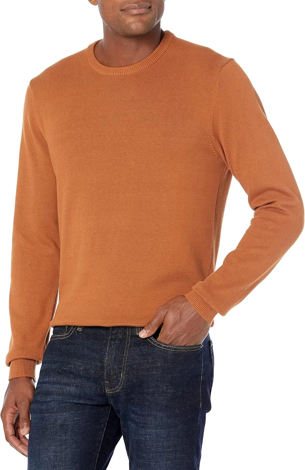 

Amazon Essentials Men's Long-Sleeve Crewneck Sweater, 100% Cotton, Big & Tall Options Available