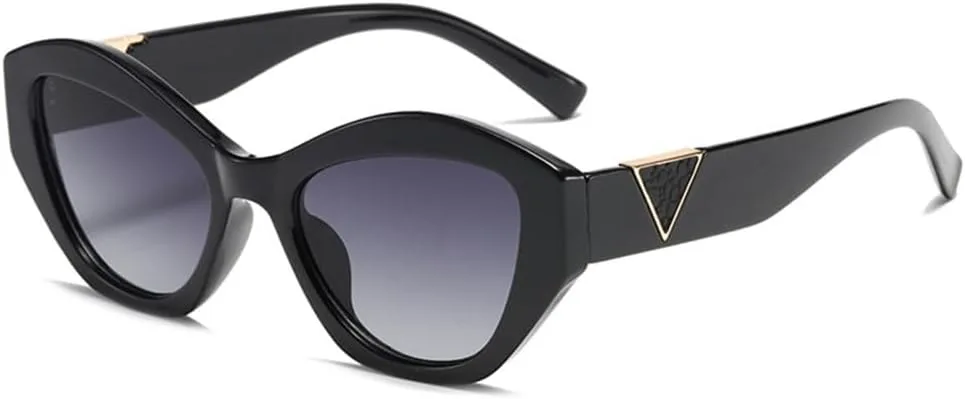 

Солнцезащитные очки «кошачий глаз» для женщин, винтажные, с треугольным декором, солнцезащитные очки для женщин, защита от ультрафиолета UV400 LANGSER, C2