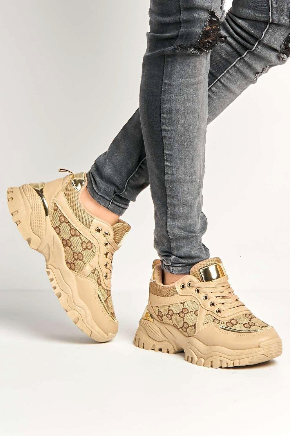 

Массивные кроссовки Elle Chunky Sole Logo Trainers Miss Diva, хаки