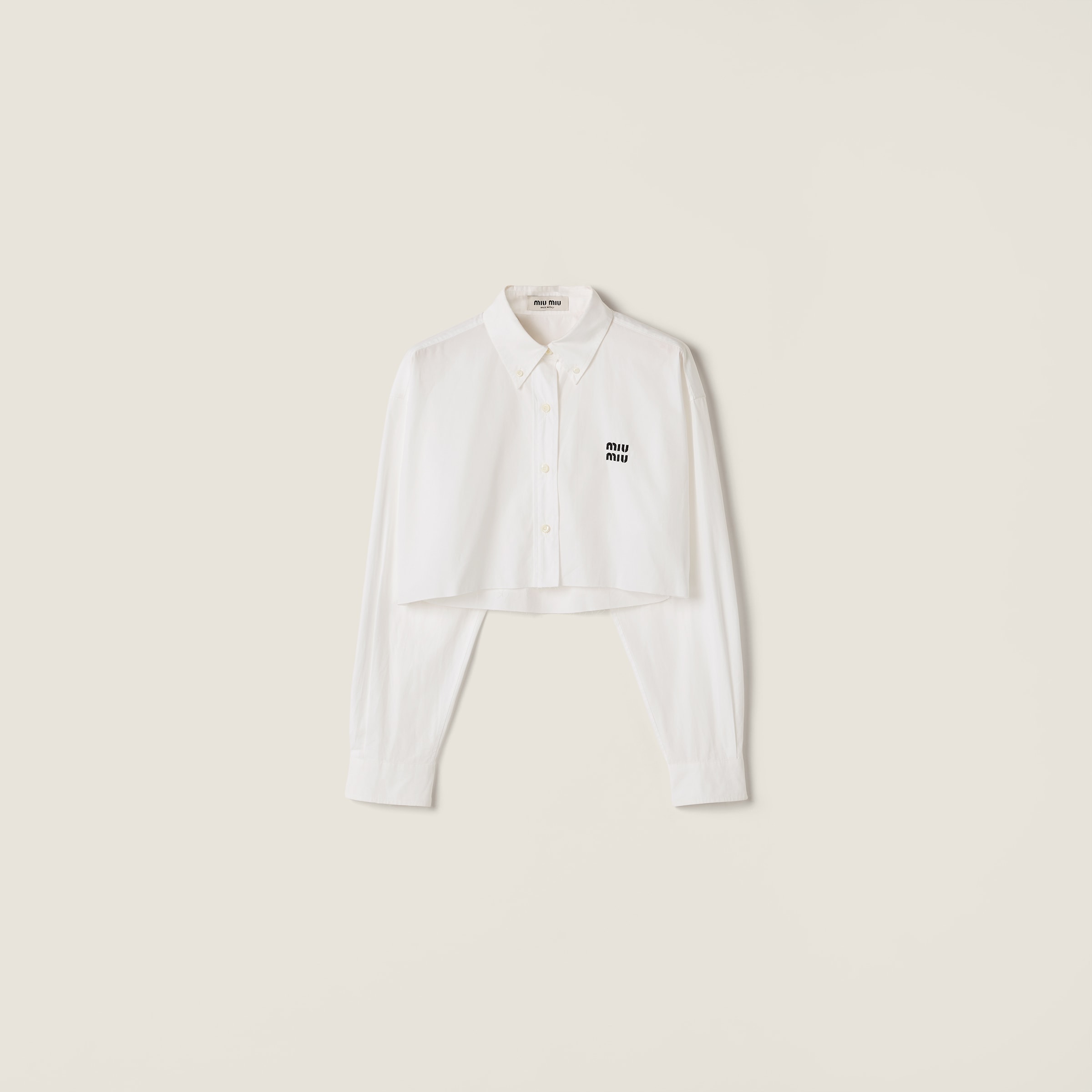 

Рубашка из поплина MIU MIU, белый