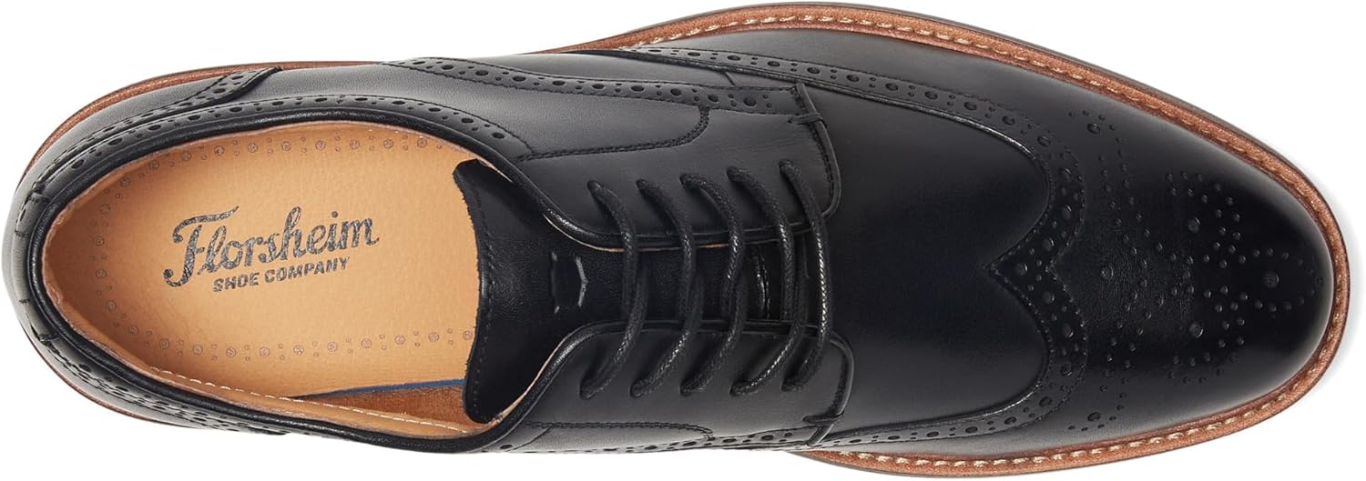 Мужские оксфорды Florsheim Anthem с крыльями, черный — фото 2