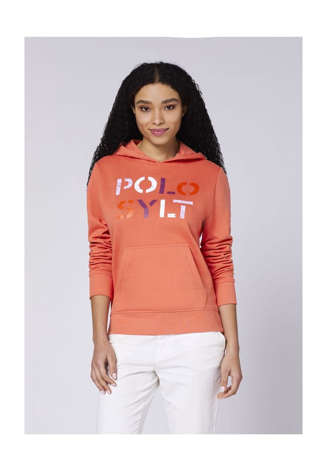 

Толстовка с капюшоном с логотипом в б/у виде Polo Sylt, цвет 17-1544 burnt sienna